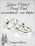 Clip Earrings Findings: Hinged Screw Parts w/ Front tops