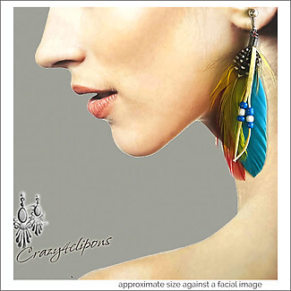 Fun & Playful Feathers Clip Earrings