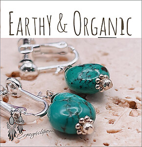 Organic Turquoise Clip On Earrings: A Fashion Statement!