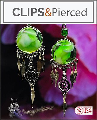 Eye-catching Eclectic Dangling Clip Earrings