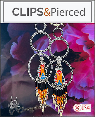 Make a Bold Statement With These Tribal Clip Earrings Hoops