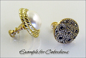 Clip Earrings Findings: Front Pad Screw Back parts