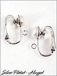 Clip Earrings Findings: Custom Made Top Pearl Hinged