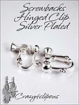 Clip Earrings Findings: Silver/Gold Screw Backs
