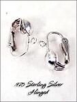 Clip Earrings Findings: Sterling Silver Front Ball