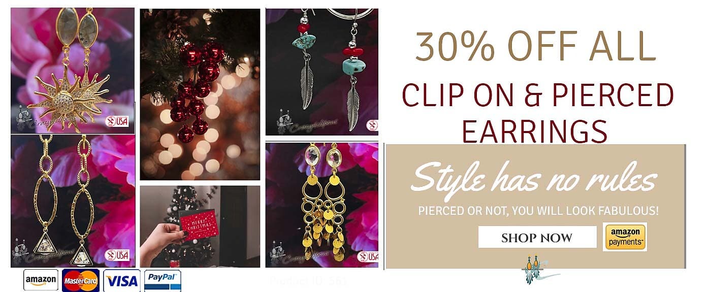Christmas Clip Earrings