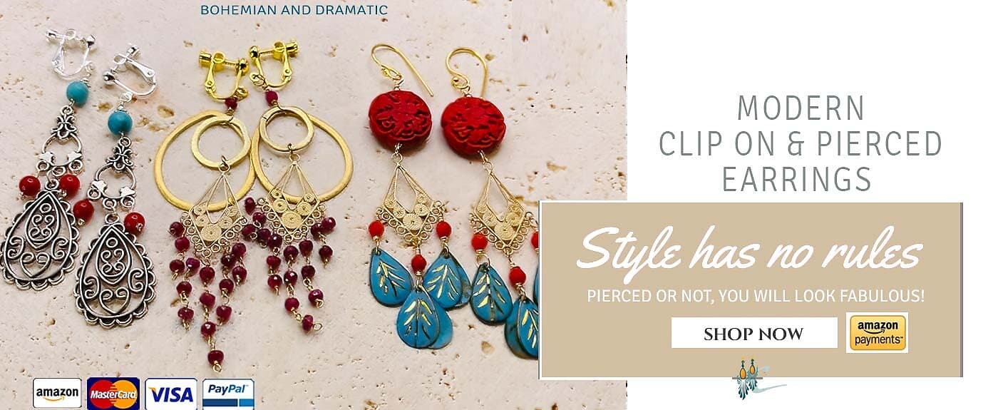 Bohemian Clip Earrings