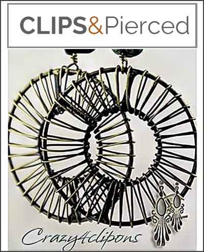 Metal Bold Wired Large Hoop Earrings | Pierced & Clips