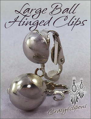 Clip Earrings Findings: Large Hinged Parts
