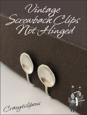 Vintage Screw back Clip Earrings Findings