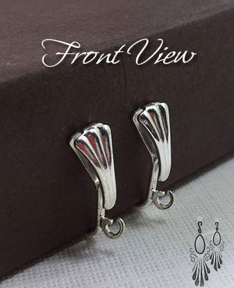 Top Shell, Nickel Free, Screw Back Clip Earring Findings