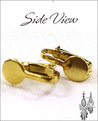 Clip Earrings Findings: Gold Toned (2 pairs)