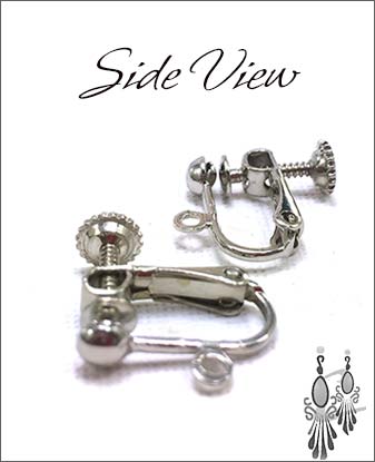 Clip Earrings Findings: 4mm screw backs - Nickel plated Parts