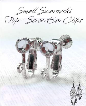 Clip Earrings Findings: With Swarovski