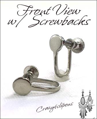 Clip Earrings Findings: Small Parts w/ Screws backs