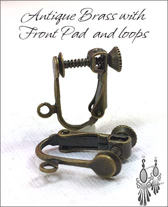 Clip Earrings Findings: Antique Brass
