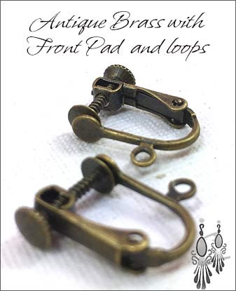Clip Earrings Findings: Antique Brass