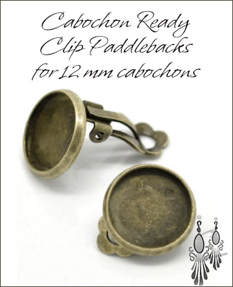 Clip Earrings Findings: Cabochon Ready