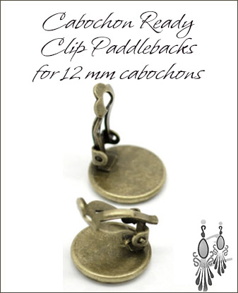 Clip Earrings Findings: Cabochon Ready