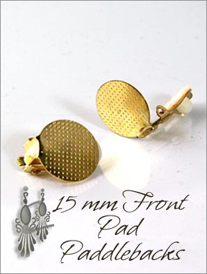 Clip Earrings Findings: Front Dome Paddle Back Clip-on Backs