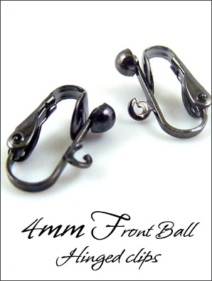 Clip Earrings Findings: Black Gunmetal Hinged Parts