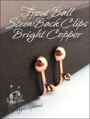 Clip Earrings Findings: Copper Screw Back Parts