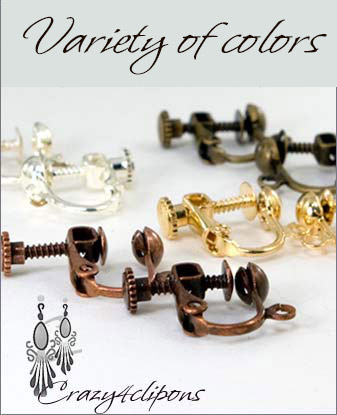 Clip Earrings Findings: Small Screw back Clip Screw Parts