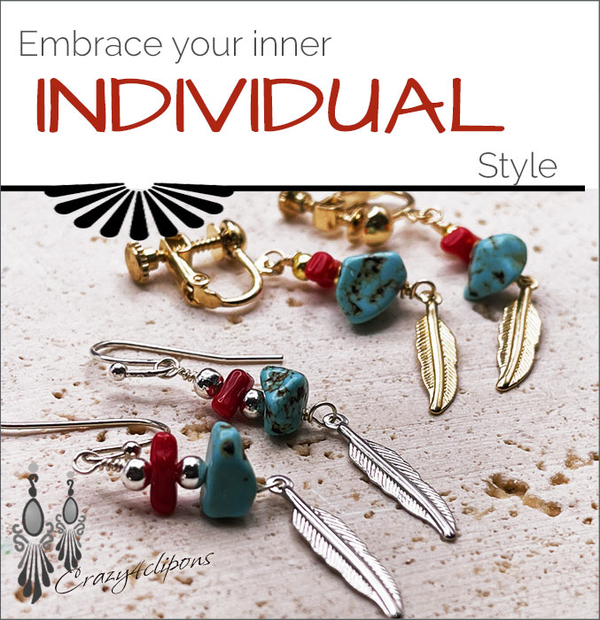 SouthWest Classic Feather Clip Earrings