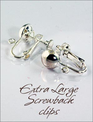 Clip Earrings Findings: Extra Large Screw Parts