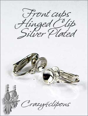 Clip Earrings Findings: Front Cup Hinged Parts
