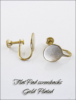 Clip Earrings Findings: Front Pad Screw Back parts