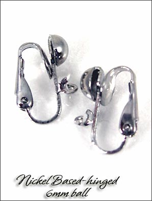 1548 - Sterling Silver Screw Back Clip-On Earring Findings with Ball & Loop