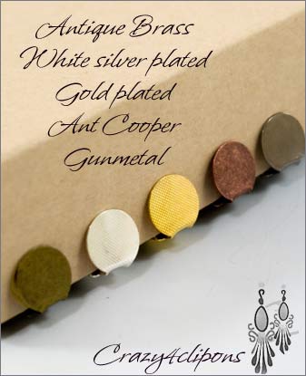 Clip Earrings Findings: Paddle back | Mixed Metals