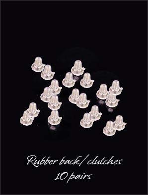Clear Rubber Stopper Clutches For Pierced Earrings