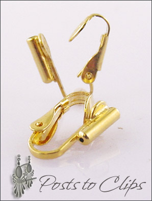 Clip Earrings Findings: Front Dome Paddle Back Clip-on Backs