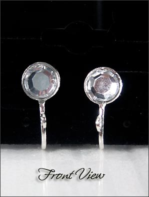 Clip Earrings Findings: Swarovski Crystal Hinged parts