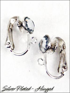 Clip Earrings Findings: Swarovski Crystal Hinged parts