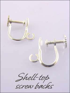 Earring Findings, Post to Clip on Converter with Screw Back 17x14mm, Gold Plated (2 Pairs)