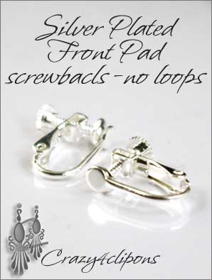 Clip Earrings Findings: Hinged Screw Parts w/ Front tops