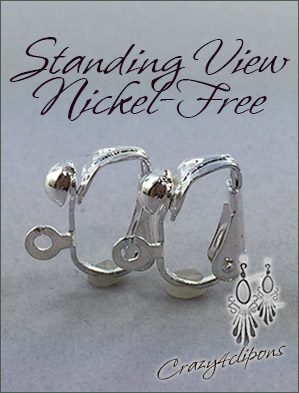 Clip Earrings Findings: Nickel Free - Small Silver Parts