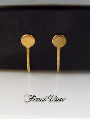Clip Earrings Findings: Front Pad Screw Back parts