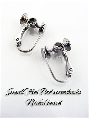 Clip Earrings Findings: Front Pad Screw Back parts