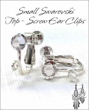 Clip Earrings Findings: With Swarovski