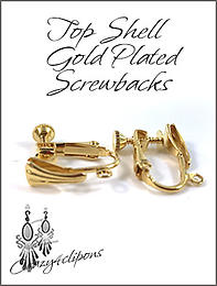 Gold Plate Top Shell Screw backs Clips