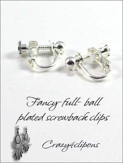 Clip Earrings Findings: 4mm Ball Screw Back Nickel Free