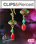 Small Dangling Summer Clip On Earrings