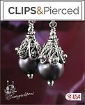 Princess Pearls Clip On Earrings