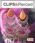 Ethnic Dangling Clip On Earrings
