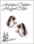 Clip Earrings Findings: Antique Copper Hinged