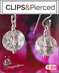 Unique Clipon & Pierced Rutilated Quartz Earrings